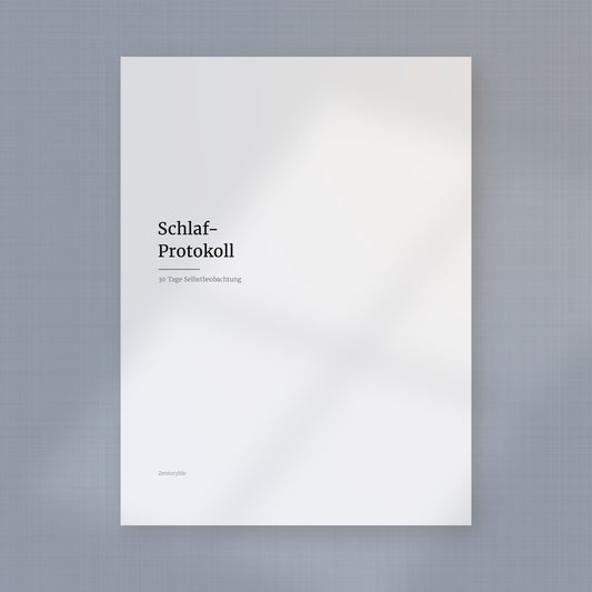 Schlaf-Protokoll – Workbook (digital für Tablet & zum Ausdrucken)