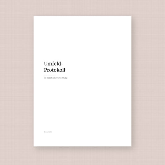 Umfeld-Protokoll – Workbook (digital für Tablet & zum Ausdrucken)