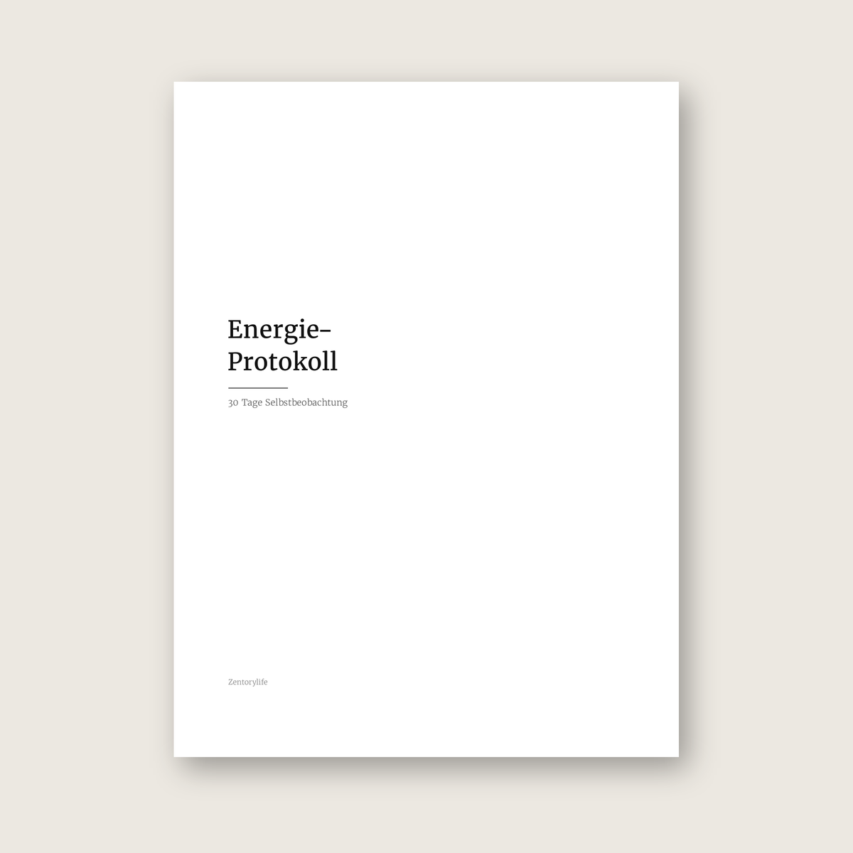 Energie-Protokoll – Workbook (digital für Tablet & zum Ausdrucken)