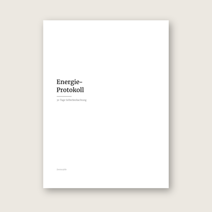 Energie-Protokoll – Workbook (digital für Tablet & zum Ausdrucken)
