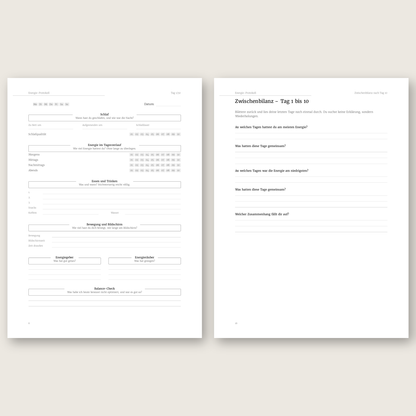 Energie-Protokoll – Workbook (digital für Tablet & zum Ausdrucken)