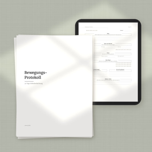 Bewegungs-Protokoll – Workbook (digital für Tablet & zum Ausdrucken)