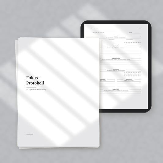 Fokus-Protokoll – Workbook (digital für Tablet & zum Ausdrucken)
