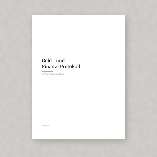 Geld- und Finanz-Protokoll – Workbook (digital für Tablet & zum Ausdrucken)