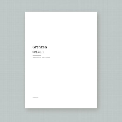 Grenzen setzen – Workbook (digital für Tablet & zum Ausdrucken)