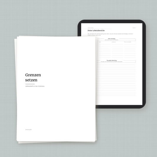 Grenzen setzen – Workbook (digital für Tablet & zum Ausdrucken)