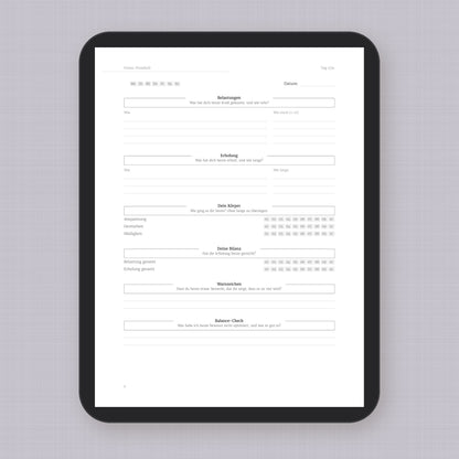 Stress-Protokoll – Workbook (digital für Tablet & zum Ausdrucken)