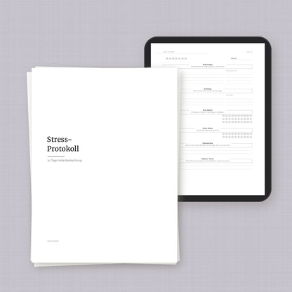 Stress-Protokoll – Workbook (digital für Tablet & zum Ausdrucken)