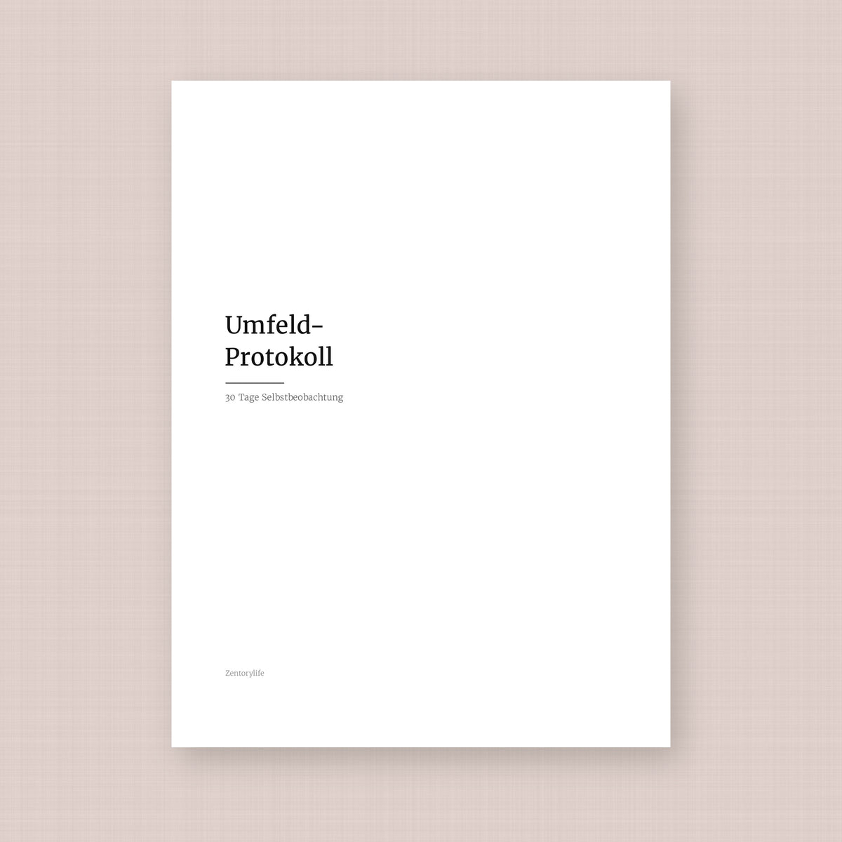 Umfeld-Protokoll – Workbook (digital für Tablet & zum Ausdrucken)
