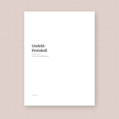 Umfeld-Protokoll – Workbook (digital für Tablet & zum Ausdrucken)