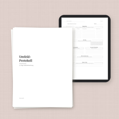 Umfeld-Protokoll – Workbook (digital für Tablet & zum Ausdrucken)