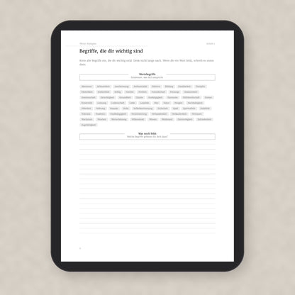 Werte-Kompass – Workbook (digital für Tablet & zum Ausdrucken)