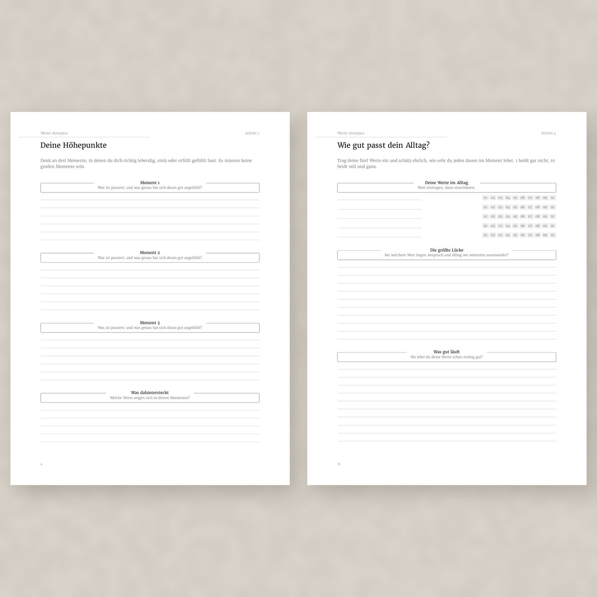Werte-Kompass – Workbook (digital für Tablet & zum Ausdrucken)