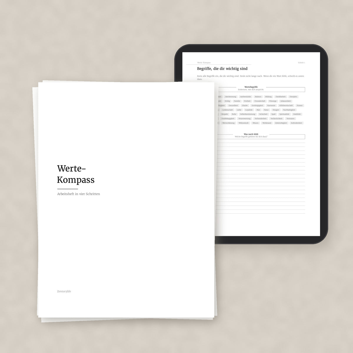 Werte-Kompass – Workbook (digital für Tablet & zum Ausdrucken)